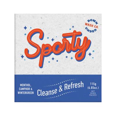 Downunder Wash Co. Sporty Cleanse & Refresh Menthol Camphor & Wintergreen 115g